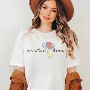 Auntie Bear Sweatshirt Pooh Bear, Cool Aunts Club Sweatshirt, Aunt Gift, Aunt Birthday Gift, Sister Gifts, Auntie Sweatshirt, Aunt Tshirt