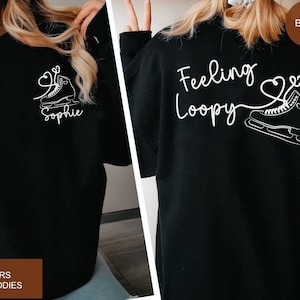 Personalized Figure Skating Sweatshirt Name Ice Skater Practice Competition Shirt, Ice Skating Hoodie, Figure Skating Shirt,Cool Skater Gift
