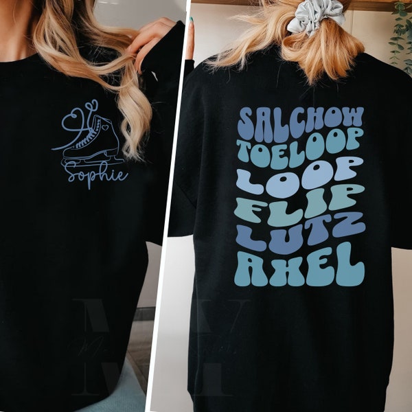 Personalized Figure Skating Sweatshirt Name Ice Skater Practice Competition Shirt, Ice Skating Hoodie, Figure Skating Shirt,Cool Skater Gift