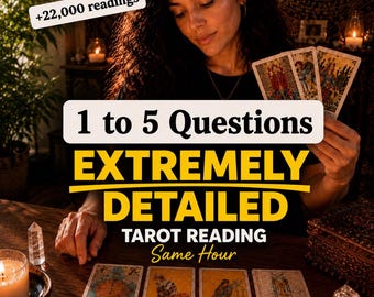 1 to 5 Questions Same Hour Tarot and Psychic Reading, Guidance, Love, Relationship  & Career Insight