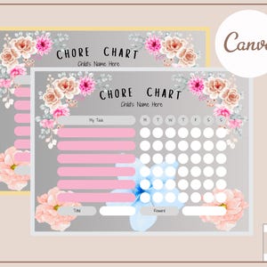 Editable Kids Chore Chart | Printable Reward System (Digital Download)