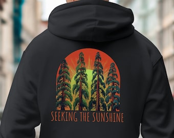 Redwoods Print Hoodie: Nature Lover's Cozy Outdoors Sweatshirt