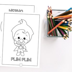 Livro de colorir editável - Plim Plim | Livro de colorir editável - Plim Plim
