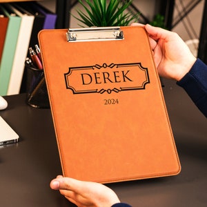 Personalized Clipboard, Personalized Leather Clipboard, Custom Clipboard, Engraved Clipboard, Coworker Gift, Business Clipboard Gift For Him