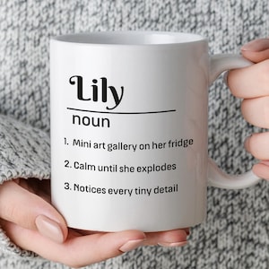 Personalized Name Definition Mug, Coffee Lover Gift, Tea Mug, Custom Birthday Gift, Funny Coffee Mug, Gift for Friend, Ceramic Coffee Mug
