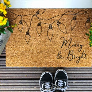 Personalized Written Doormat, Custom Welcome Door Mat, Housewarming Gift, Front Door Rug, Wedding Gift, Patterned Door Mat, Christmas Gift