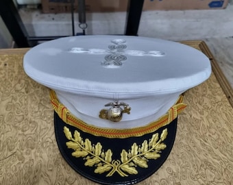 米軍USMC海兵隊将校用ドレスcap制帽7-3\4サイズ希少品 USMC 海兵隊 ドレス Cap 軍服 帽子の商品詳細｜ミリタリー