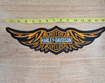 Harley Wing 12&quot; Patches in three different colours Iron on