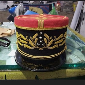 Replica Rare wwi French Army General Classic III Kepi Hand Made All Sizes Available high Quality not a cheap Replica