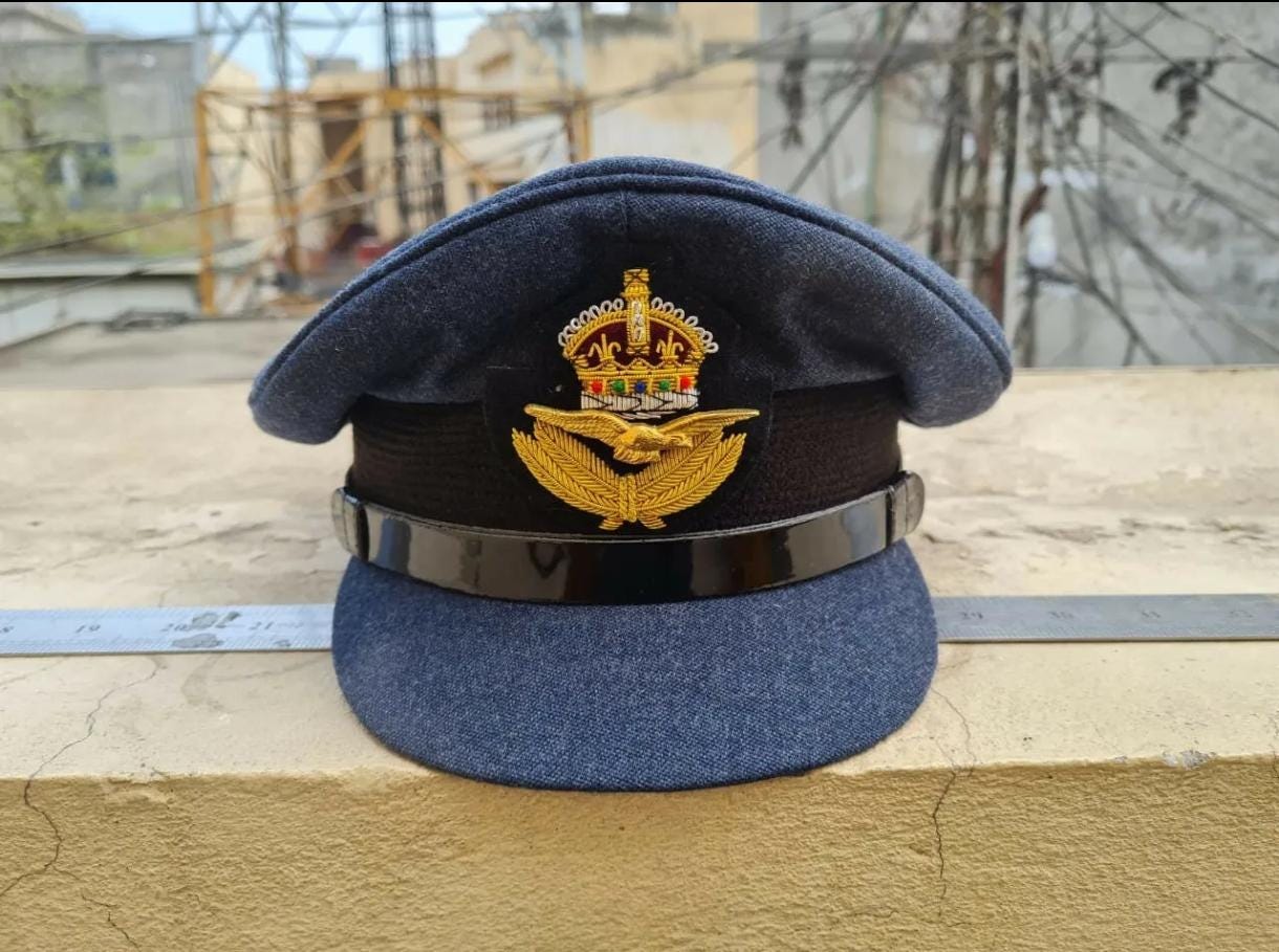 貴重 Royal Air Force イギリス空軍 実用品 PEAKED CAP