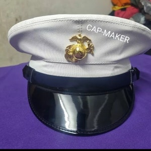 米軍　実物 U,S, MARINE 帽章　未使用　袋入り　未開封　2個入り WW2 USMC US Marine Corps Dress Blue White Enlisted Frame Hat