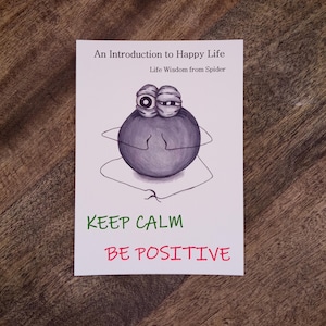 Life Wisdom from Spider, Greeting card, Postcard, Joga Poses, Joga training, Spider, Calming Card