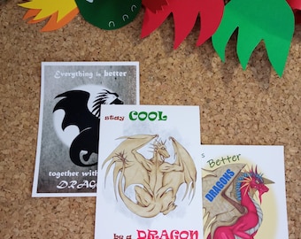Stay cool – be a dragon, greeting card, postcard, dragon, gift card, invitation card