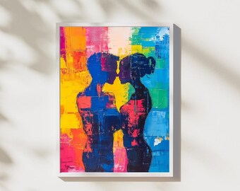 Together We Rise Art Print: Colorful Social Impact Poster (Digital Download)