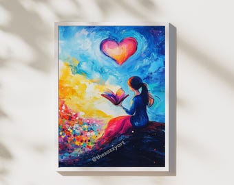 Learning Hearts AI Art Print: Empower Youth Decor (Digital Download)