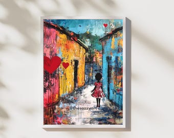 Heartfelt Care – Digital Art for No Poverty | SDG 1 Printable Wall Art