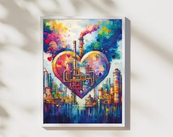 Industry Heart Art Print: Innovation & Infrastructure (Digital Download)