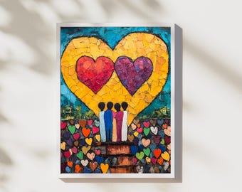 Love Without Limits Digital Art | SDG 1 No Poverty | Social Impact Printable Wall Art