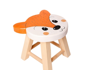 Kinderstuhl mit Tiermotiven, Geschenk zum 1. Geburtstag, Montessori-Möbel, Kinderspielzimmer, Babystühle aus Holz, Geburtstagsgeschenk für Kleinkinder