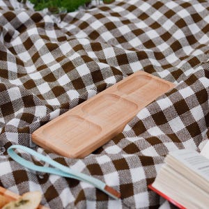 Wine Table+ Snack Tray, Picnic Table, Wine Caddy, Wine Glass Holder, Gifts for Wine Lovers, Holiday Gifts, Outdoor Entertaining