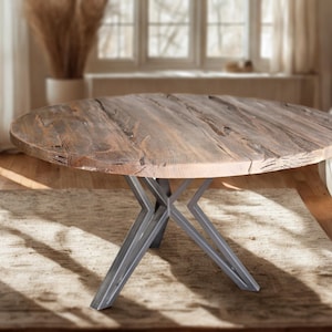 Round Reclaimed Wood Tabletop, Dining Tabletop, Rustic Dining Table, Large Modern Dining Table, Solid Wood Dining Table, Handmade Furniture