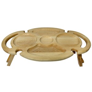Wine Picnic Table, Wine Caddy, Wine Glass Holder, Gifts for Wine Lovers, Holiday Gifts, Outdoor Entertaining