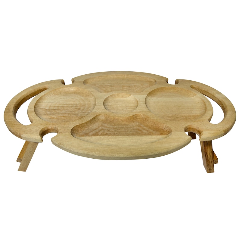 Wine Picnic Table, Wine Caddy, Wine Glass Holder, Gifts for Wine Lovers, Holiday Gifts, Outdoor Entertaining
