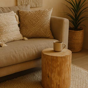 Stump Tisch, kleiner Couchtisch, rustikales Dekor, Nachttisch, Holzcouchtisch, handgefertigte Möbel, Outdoor-Dekor