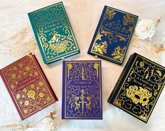 ACOTAR FULL SET- Multi colored! Rebound Hardcover l Handmade Special Edition Rebind