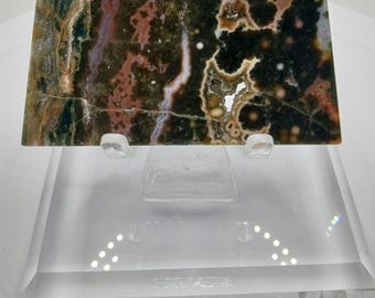 Spectacular Veinless Ocean Jasper Display Slab 4 Inch