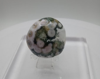Superb 8th Vein Ocean Jasper Palm Stone 2 Inch
