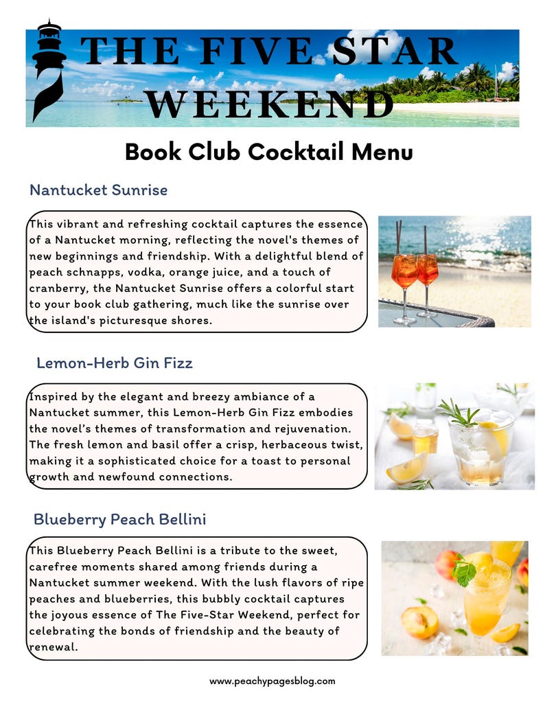 Weekend Reading Club Dive Into Nantucket: Ultimate Book Club Guide for Elin Hilderbrand's ...