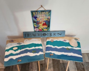 Epoxy "Beach Themed" TV Trays