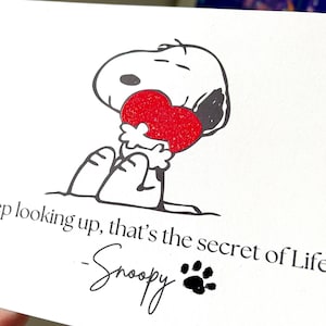 Personalisierte Snoopy Gruß-Grußkarte - Personalisiertes Briefpapier, niedliches Cartoon-Geschenk, personalisierte Snoopy-Grußkarte