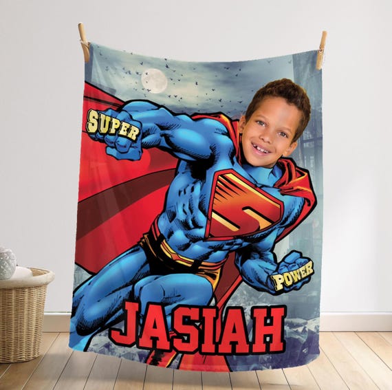 Baby Blanket Customized Superhero Blanket SUPERHERO Custom Blanket