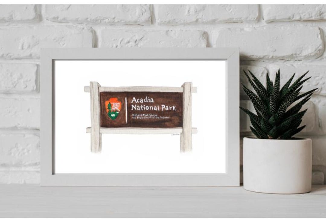 Acadia National Park Sign - Etsy