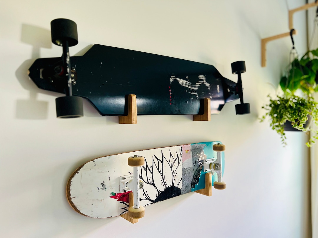Solid Wood Skateboard Wall Hooks Skateboard Hanger Wood Hook Rack Wall — free download