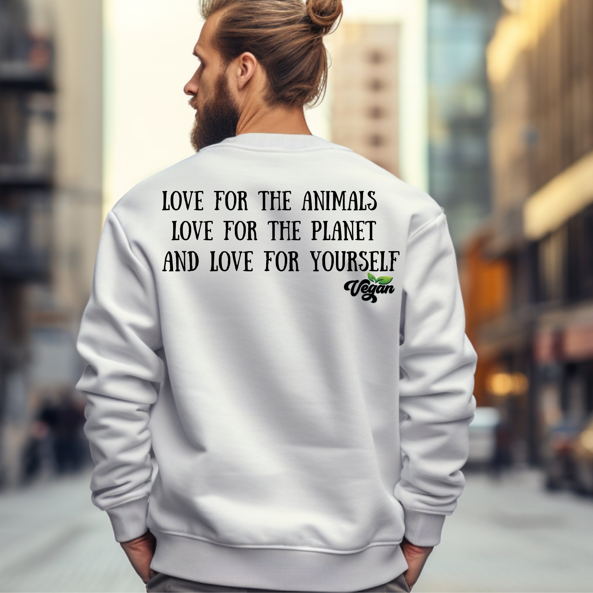 Vegan Unisex Heavy Blend™ Crewneck Sweatshirt, Vegan is Pure Love, Animal Lover, Love