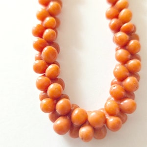 Coral Treasure: Dogbone Shaped Beads Choker Necklace