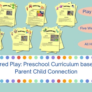 Juego inspirado: plan de estudios preescolar basado en la conexión entre padres e hijos, todo práctico, sin hojas de trabajo, movimiento físico, basado en el juego