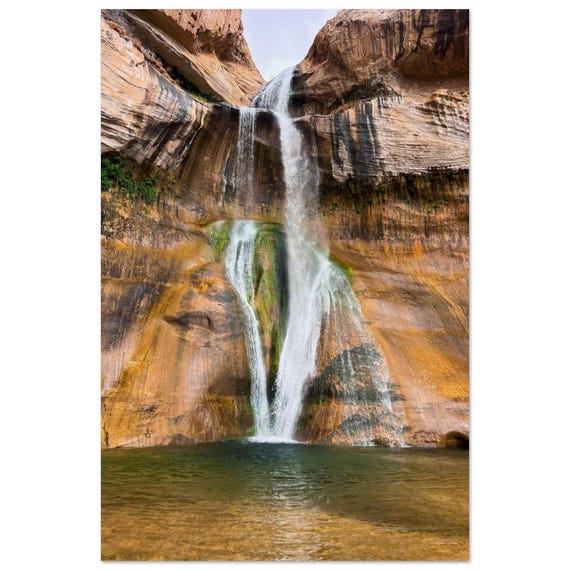 Lower Calf CREEK Fall Escalante UTAH Waterfall Wall ART Scenic