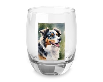 Australian Shepherd Whiskey Glass