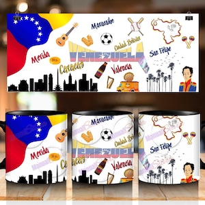 Venezuela PNG Digital Download, Sublimation Design, Venezuela mugs wrap design, Venezuela 20oz tumbler design PNG Venezuela PNG digital file