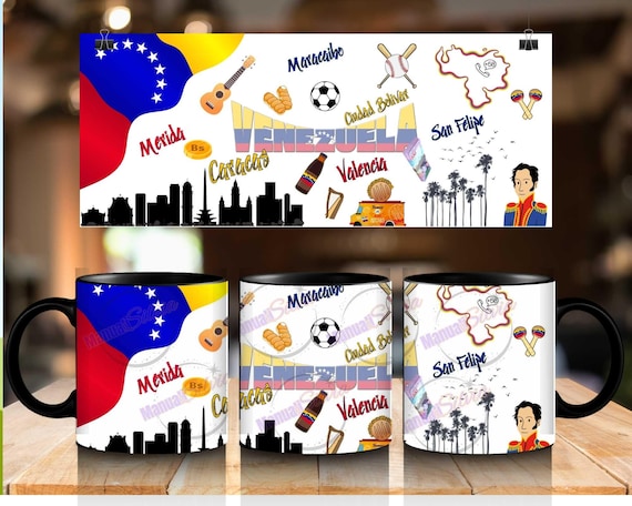 Venezuela Flag PNG: Mug & Tumbler Sublimation Design (Digital Download)