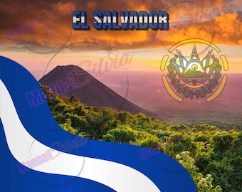 El Salvador Flag PNG: Tumbler, Shirt & Mug Design (Digital File)