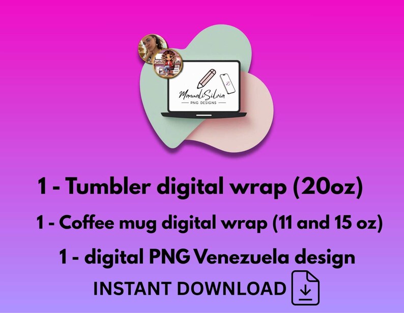 Venezuela Flag PNG: Mug & Tumbler Sublimation Design (Digital Download) image 12