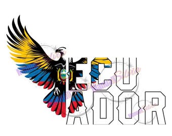 Ecuador Flag Eagle PNG: Ecuadorian Shirt Design (Digital Download)