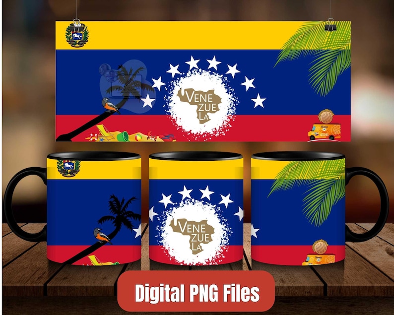 Venezuela digital files, sublimation design, PNG digital download, Venezuela mugs wrap PNG digital files, Bandera Venezolana, Venezuela flag digital design PNG, Venezuela Png, Venezuela tumbler wrap Png design, escudo de Venezuela Png,