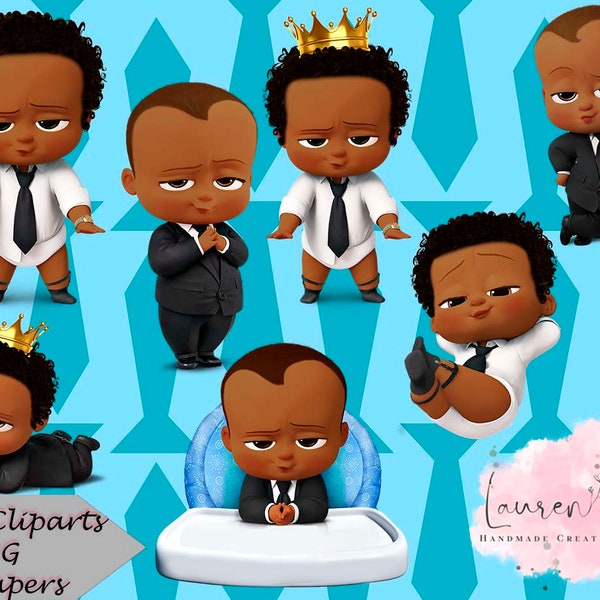 Boss Baby Afro, Boss Baby Afro Clipart, Boss Baby Afro Geburtstag, Boss Baby Afro Papier, Boss Baby Afro PNG, Boss Baby Design, Boss Baby Afro