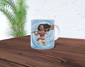 Pack, Moana Mug Wrap, 11oz Mug Template, Moana Mug Sublimation Design, Moana Mug Wrap Template, Instant Digital Download, Princess Mug Wrap